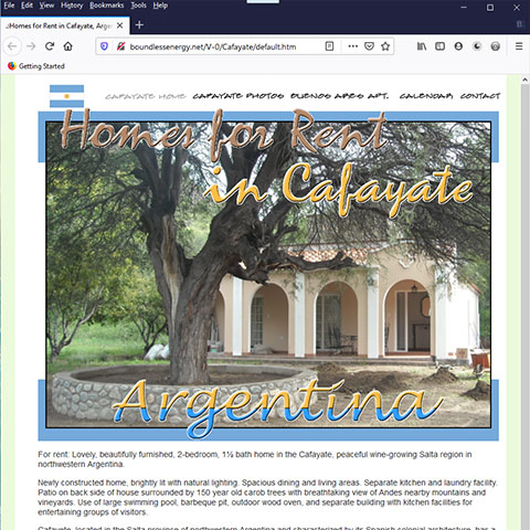 Cafayate Rental Homes